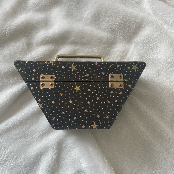 Vintage handmade wooden star purse bag - Picture 2 of 5
